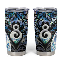 New Zealand Aotearoa Tumbler Cup Pikorua Single Twist Green Paua Shell DT05 Green - Polynesian Pride
