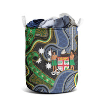 South Sea Islanders And Fiji Laundry Basket Fijian Coat Of Arms And Southern Cross DT05 - Polynesian Pride