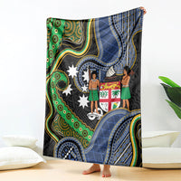 South Sea Islanders And Fiji Blanket Fijian Coat Of Arms And Southern Cross DT05 - Polynesian Pride