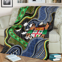 South Sea Islanders And Fiji Blanket Fijian Coat Of Arms And Southern Cross DT05 - Polynesian Pride