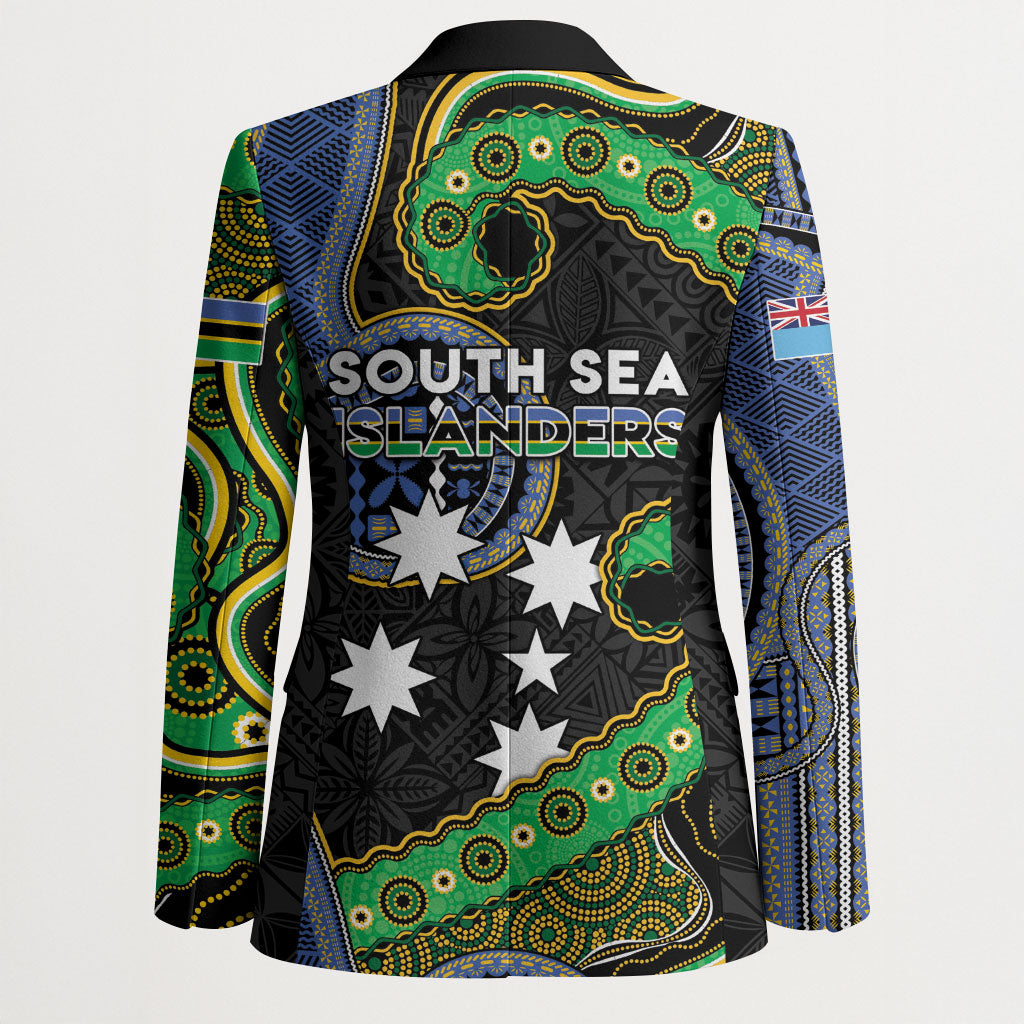 South Sea Islanders And Fiji Blazer Fijian Coat Of Arms And Southern Cross DT05 - Polynesian Pride