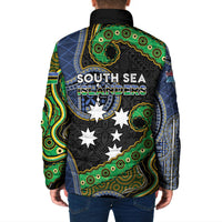 South Sea Islanders And Fiji Padded Jacket Fijian Coat Of Arms And Southern Cross DT05 - Polynesian Pride