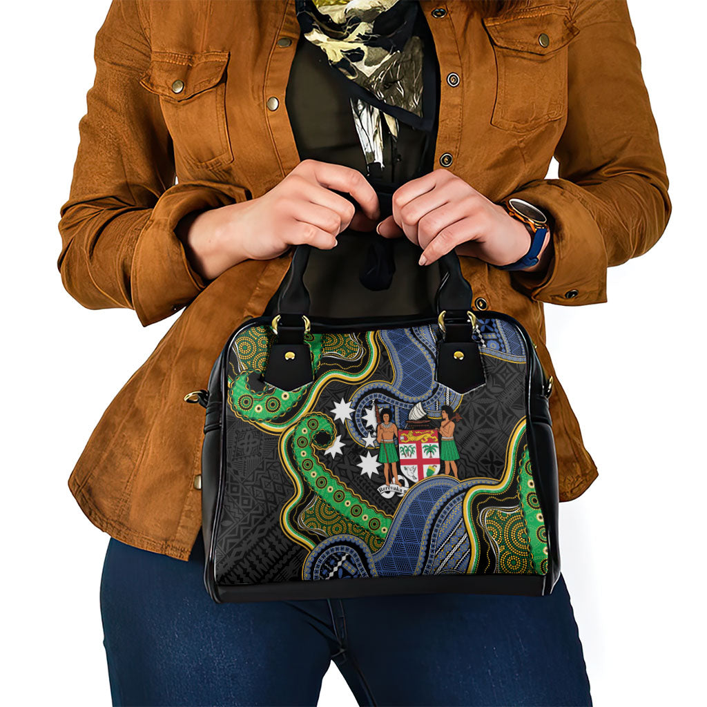 South Sea Islanders And Fiji Shoulder Handbag Fijian Coat Of Arms And Southern Cross DT05 - Polynesian Pride