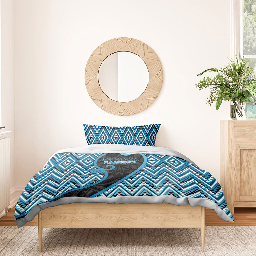 Aotearoa Atua Ranginui Bedding Set Maori Sky Father Koru Patterns