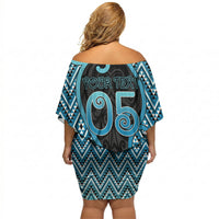 Custom Aotearoa Atua Ranginui Off Shoulder Short Dress Maori Sky Father Koru Patterns DT05 - Polynesian Pride