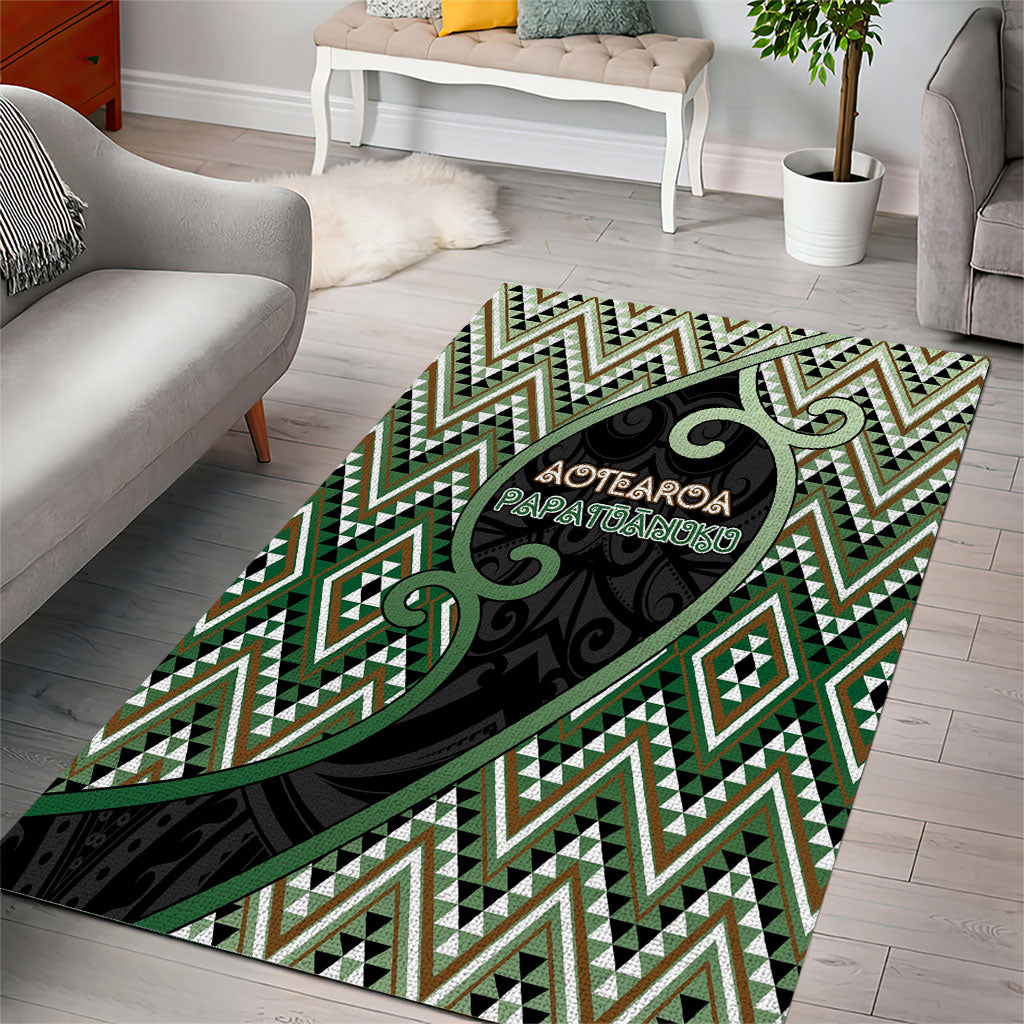Aotearoa Atua Papatuanuku Area Rug Earth Mother Father Koru Patterns DT05 - Polynesian Pride
