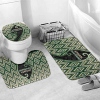 Aotearoa Atua Papatuanuku Bathroom Set Earth Mother Father Koru Patterns DT05 Mat Set Only (3 pcs) One Size Green - Polynesian Pride