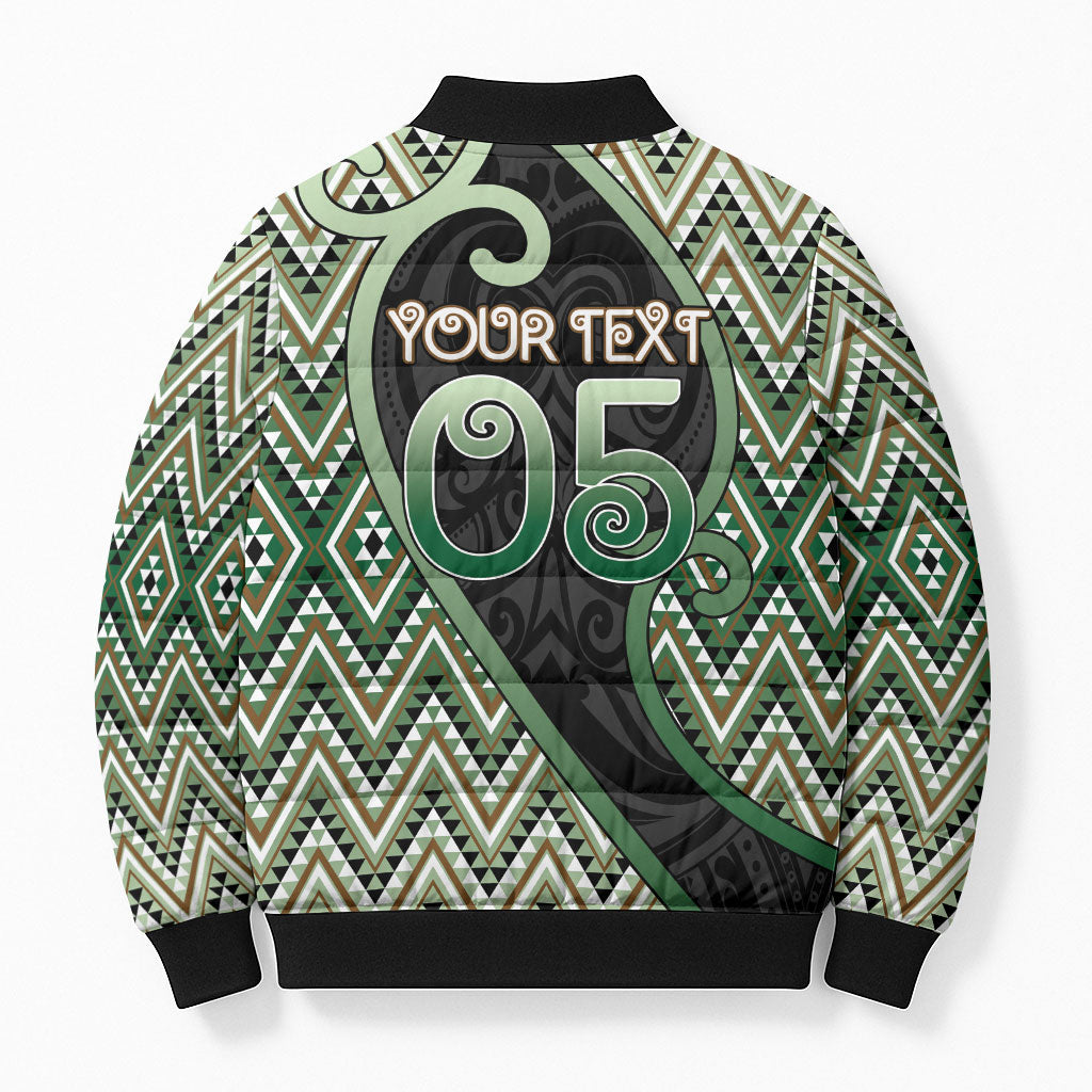 Custom Aotearoa Atua Papatuanuku Bomber Puffer Jacket Earth Mother Father Koru Patterns DT05 - Polynesian Pride
