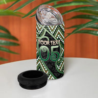 Custom Aotearoa Atua Papatuanuku 4 in 1 Can Cooler Tumbler Earth Mother Father Koru Patterns DT05 - Polynesian Pride