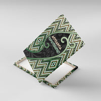Aotearoa Atua Papatuanuku Canvas Wall Art Earth Mother Father Koru Patterns DT05 With Frame Green - Polynesian Pride