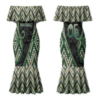 Custom Aotearoa Atua Papatuanuku Couples Matching Mermaid Dress and Long Sleeve Button Shirt Earth Mother Father Koru Patterns DT05 - Polynesian Pride