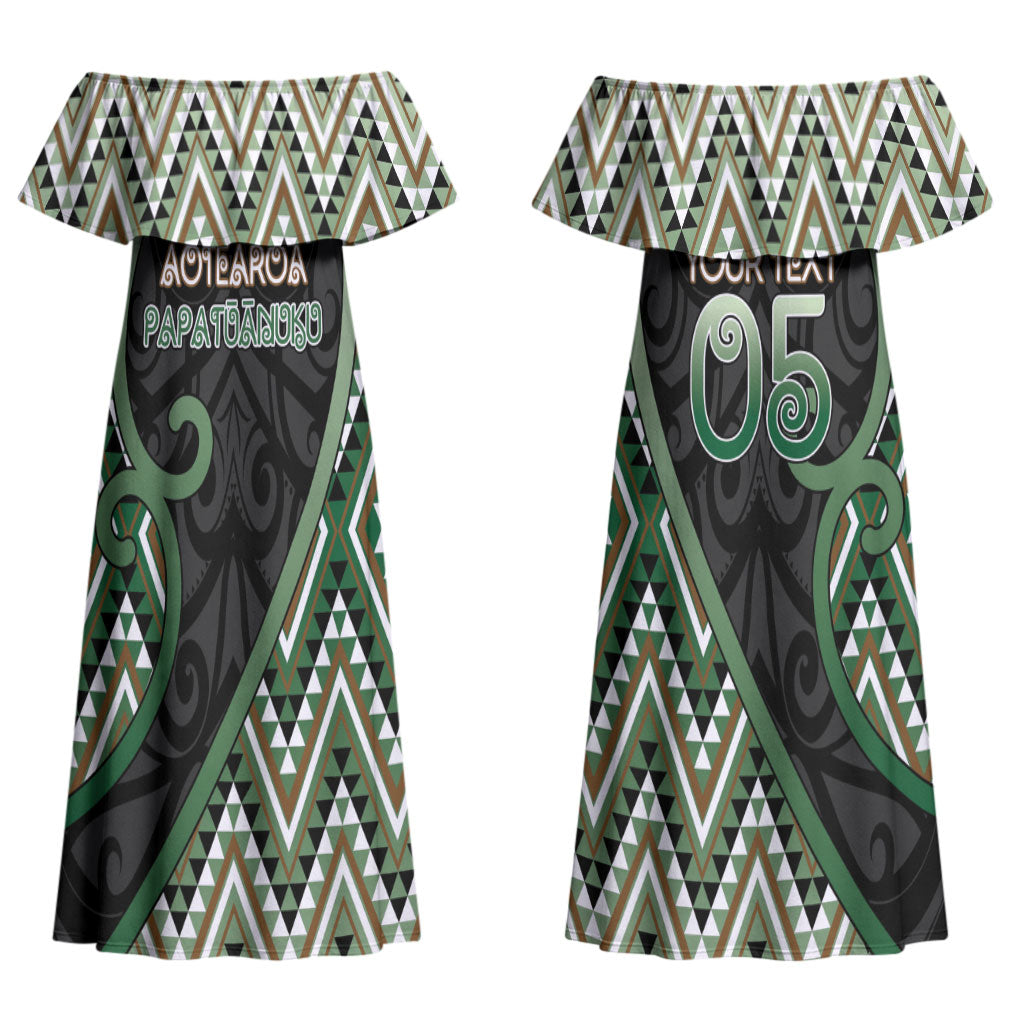 Custom Aotearoa Atua Papatuanuku Couples Matching Off Shoulder Maxi Dress and Hawaiian Shirt Earth Mother Father Koru Patterns DT05 - Polynesian Pride