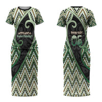 Custom Aotearoa Atua Papatuanuku Couples Matching Short Sleeve Bodycon Dress and Long Sleeve Button Shirt Earth Mother Father Koru Patterns DT05 - Polynesian Pride