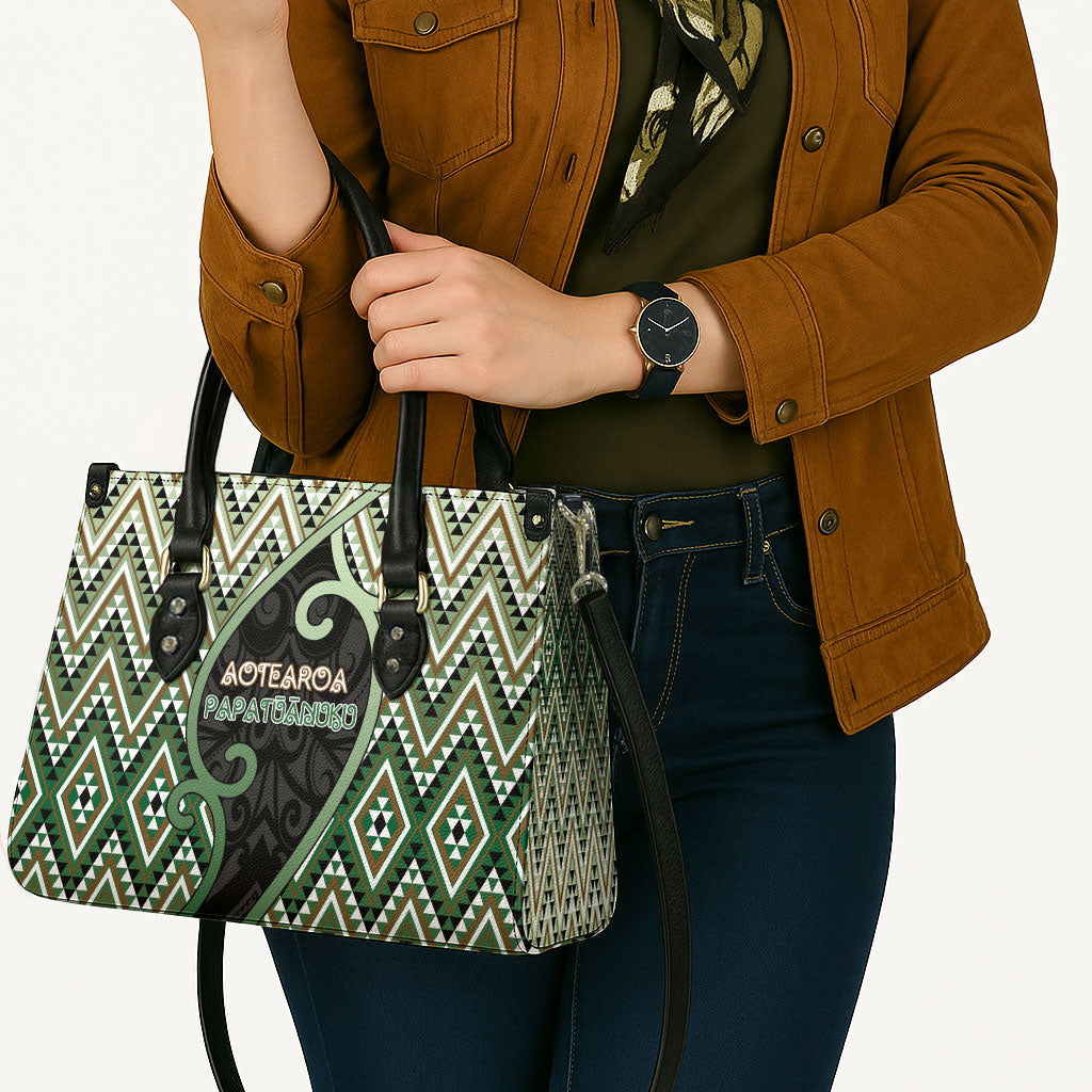 Aotearoa Atua Papatuanuku Leather Bag Earth Mother Father Koru Patterns DT05 - Polynesian Pride