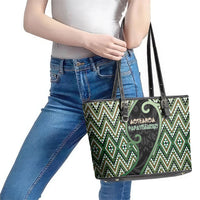Aotearoa Atua Papatuanuku Leather Tote Bag Earth Mother Father Koru Patterns DT05 - Polynesian Pride