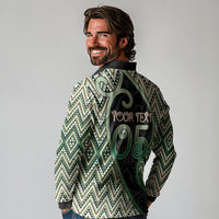 Custom Aotearoa Atua Papatuanuku Long Sleeve Polo Shirt Earth Mother Father Koru Patterns DT05 - Polynesian Pride