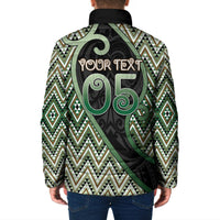 Custom Aotearoa Atua Papatuanuku Padded Jacket Earth Mother Father Koru Patterns
