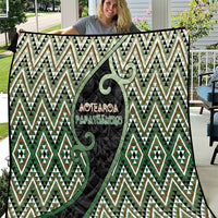 Aotearoa Atua Papatuanuku Quilt Earth Mother Father Koru Patterns DT05 Green - Polynesian Pride