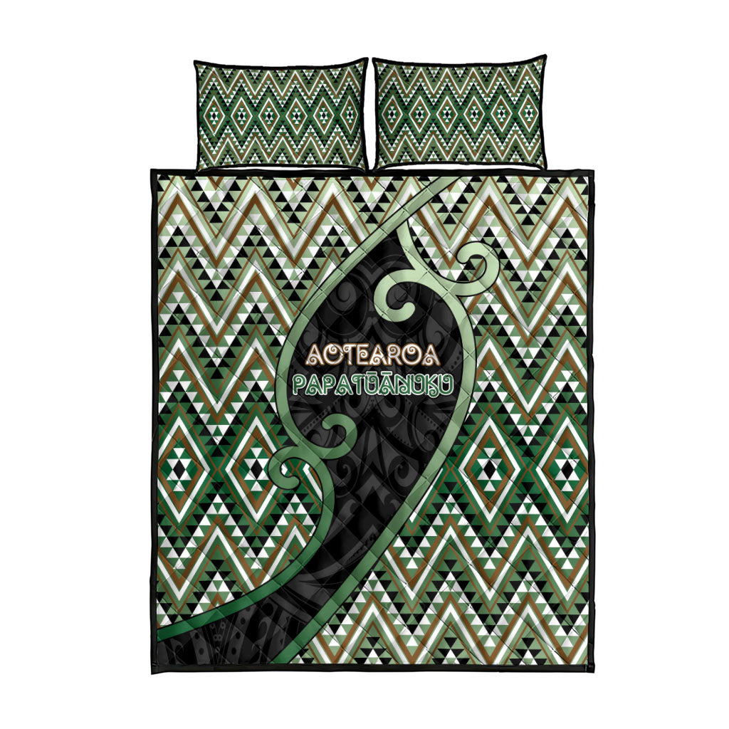 Aotearoa Atua Papatuanuku Quilt Bed Set Earth Mother Father Koru Patterns DT05 - Polynesian Pride