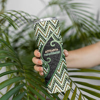 Custom Aotearoa Atua Papatuanuku Skinny Tumbler Earth Mother Father Koru Patterns DT05 - Polynesian Pride