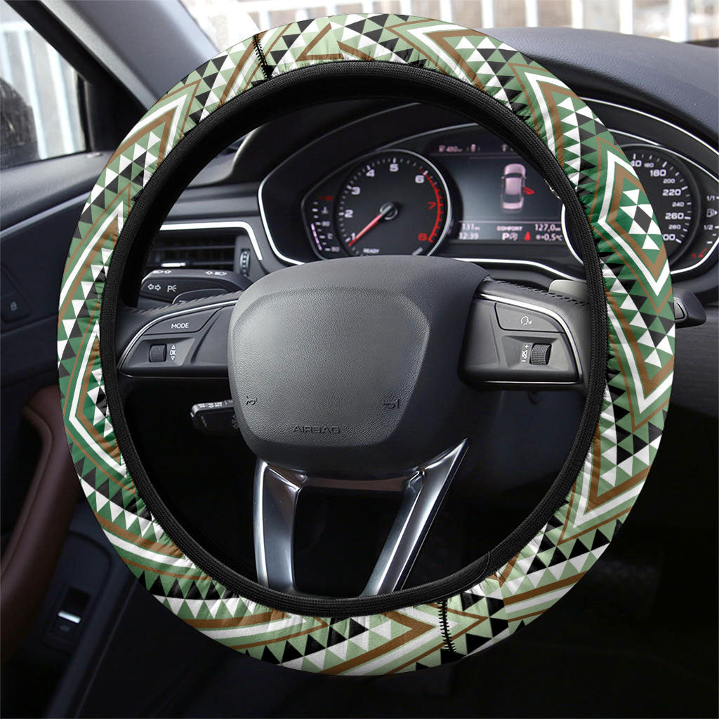 Aotearoa Atua Papatuanuku Steering Wheel Cover Earth Mother Father Koru Patterns DT05 - Polynesian Pride