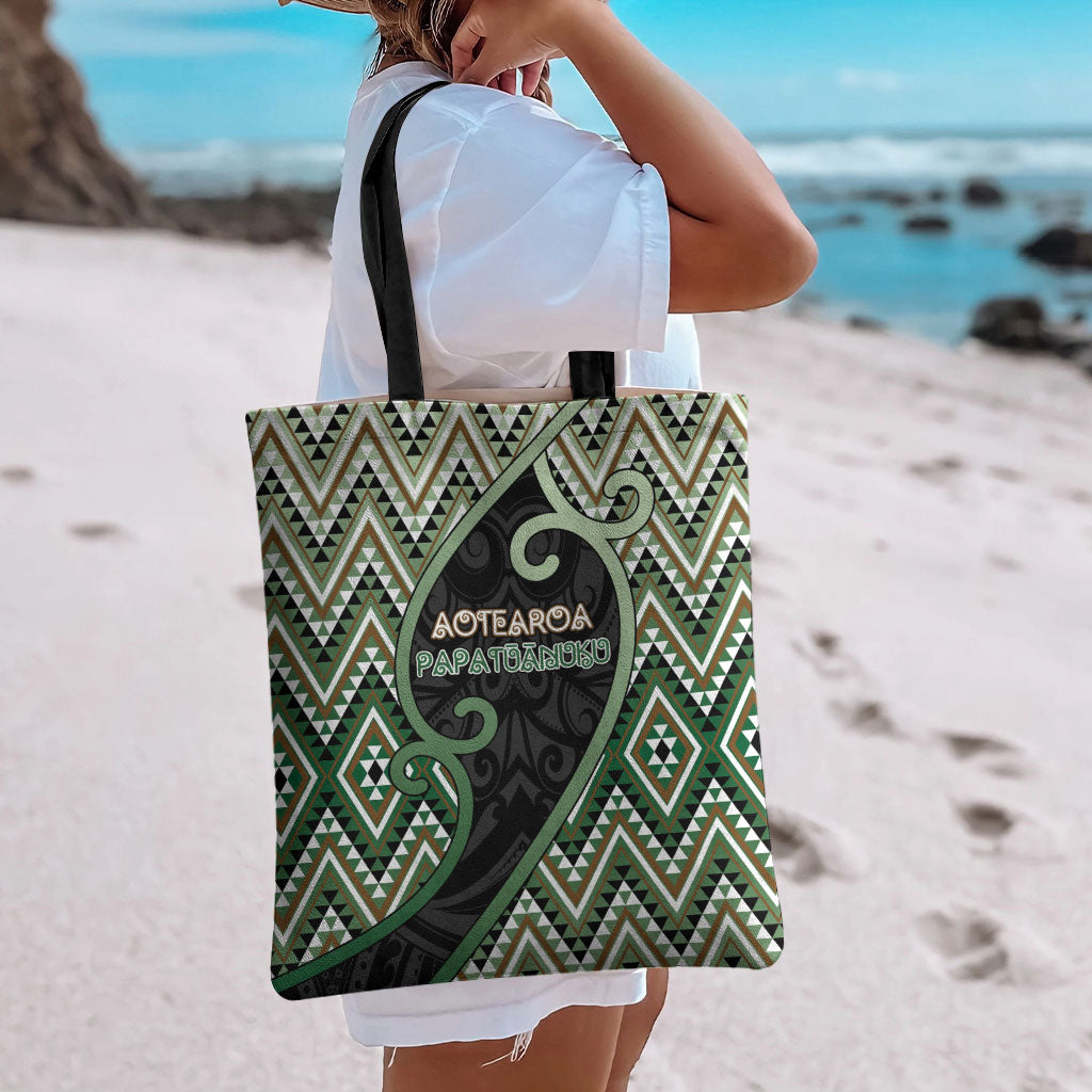 Aotearoa Atua Papatuanuku Tote Bag Earth Mother Father Koru Patterns DT05 - Polynesian Pride