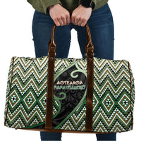 Aotearoa Atua Papatuanuku Travel Bag Earth Mother Father Koru Patterns DT05 Green - Polynesian Pride