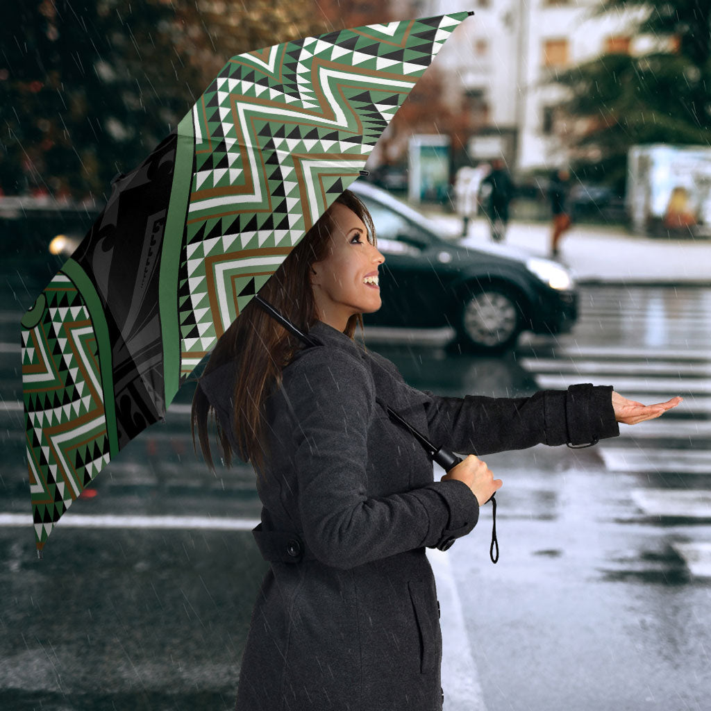 Aotearoa Atua Papatuanuku Umbrella Earth Mother Father Koru Patterns DT05 - Polynesian Pride