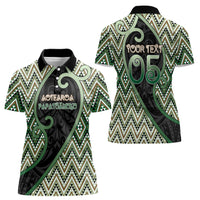 Custom Aotearoa Atua Papatuanuku Women Polo Shirt Earth Mother Father Koru Patterns DT05 - Polynesian Pride
