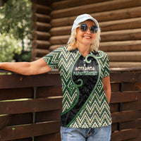 Custom Aotearoa Atua Papatuanuku Women Polo Shirt Earth Mother Father Koru Patterns DT05 - Polynesian Pride
