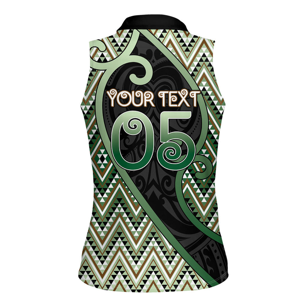 Custom Aotearoa Atua Papatuanuku Women Sleeveless Polo Shirt Earth Mother Father Koru Patterns DT05 - Polynesian Pride