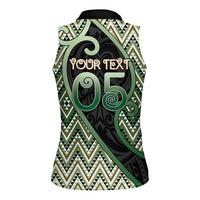 Custom Aotearoa Atua Papatuanuku Women Sleeveless Polo Shirt Earth Mother Father Koru Patterns DT05 - Polynesian Pride