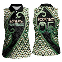 Custom Aotearoa Atua Papatuanuku Women Sleeveless Polo Shirt Earth Mother Father Koru Patterns DT05 - Polynesian Pride
