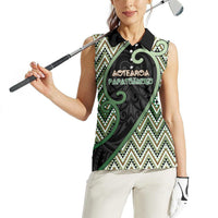 Custom Aotearoa Atua Papatuanuku Women Sleeveless Polo Shirt Earth Mother Father Koru Patterns DT05 - Polynesian Pride