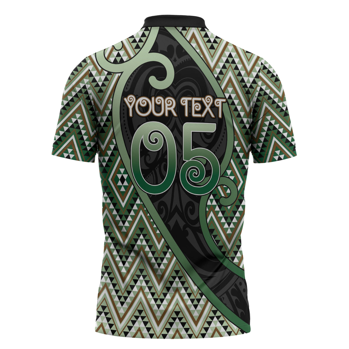 Custom Aotearoa Atua Papatuanuku Zipper Polo Shirt Earth Mother Father Koru Patterns DT05 - Polynesian Pride