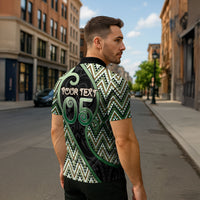 Custom Aotearoa Atua Papatuanuku Zipper Polo Shirt Earth Mother Father Koru Patterns DT05 - Polynesian Pride
