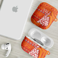 French Polynesia Christmas AirPods Case Seashell Xmas Tree Tribal Waves - Polynesian Pride
