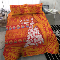 French Polynesia Christmas Bedding Set Seashell Xmas Tree Tribal Waves DT05 - Polynesian Pride