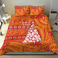 French Polynesia Christmas Bedding Set Seashell Xmas Tree Tribal Waves DT05 - Polynesian Pride