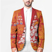 French Polynesia Christmas Blazer Seashell Xmas Tree Tribal Waves DT05 - Polynesian Pride