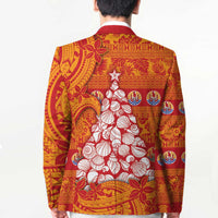 French Polynesia Christmas Blazer Seashell Xmas Tree Tribal Waves DT05 - Polynesian Pride