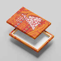 French Polynesia Christmas Canvas Wall Art Seashell Xmas Tree Tribal Waves - Polynesian Pride