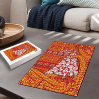 French Polynesia Christmas Puzzle Seashell Xmas Tree Tribal Waves DT05 - Polynesian Pride