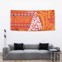 French Polynesia Christmas Tapestry Seashell Xmas Tree Tribal Waves DT05 - Polynesian Pride