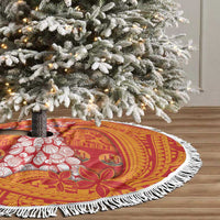 French Polynesia Christmas Tree Skirt Seashell Xmas Tree Tribal Waves DT05 - Polynesian Pride