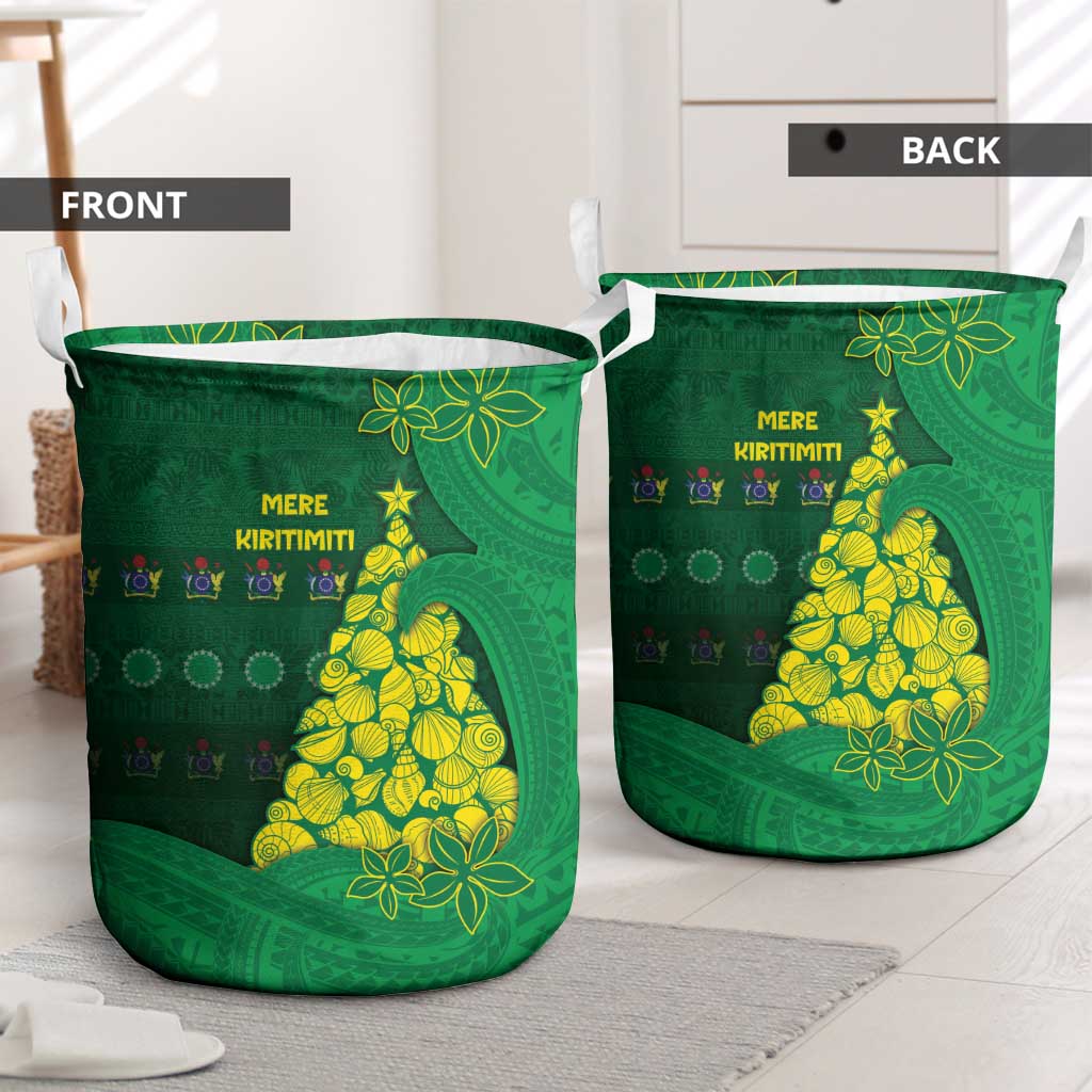 Cook Islands Christmas Laundry Basket Seashell Xmas Tree Tribal Waves DT05 - Polynesian Pride
