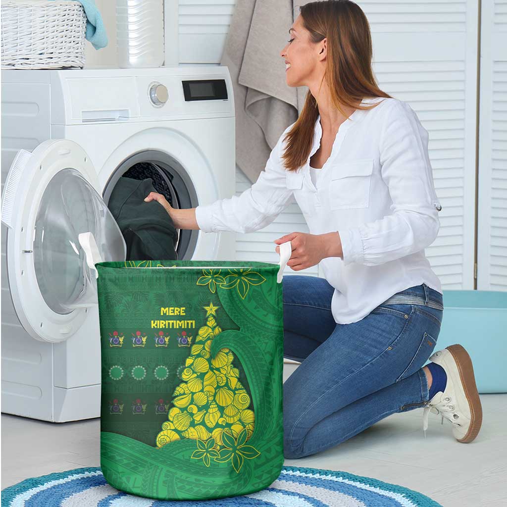Cook Islands Christmas Laundry Basket Seashell Xmas Tree Tribal Waves DT05 - Polynesian Pride