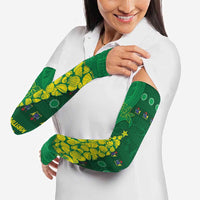 Cook Islands Christmas Arm Sleeves Seashell Xmas Tree Tribal Waves - Polynesian Pride