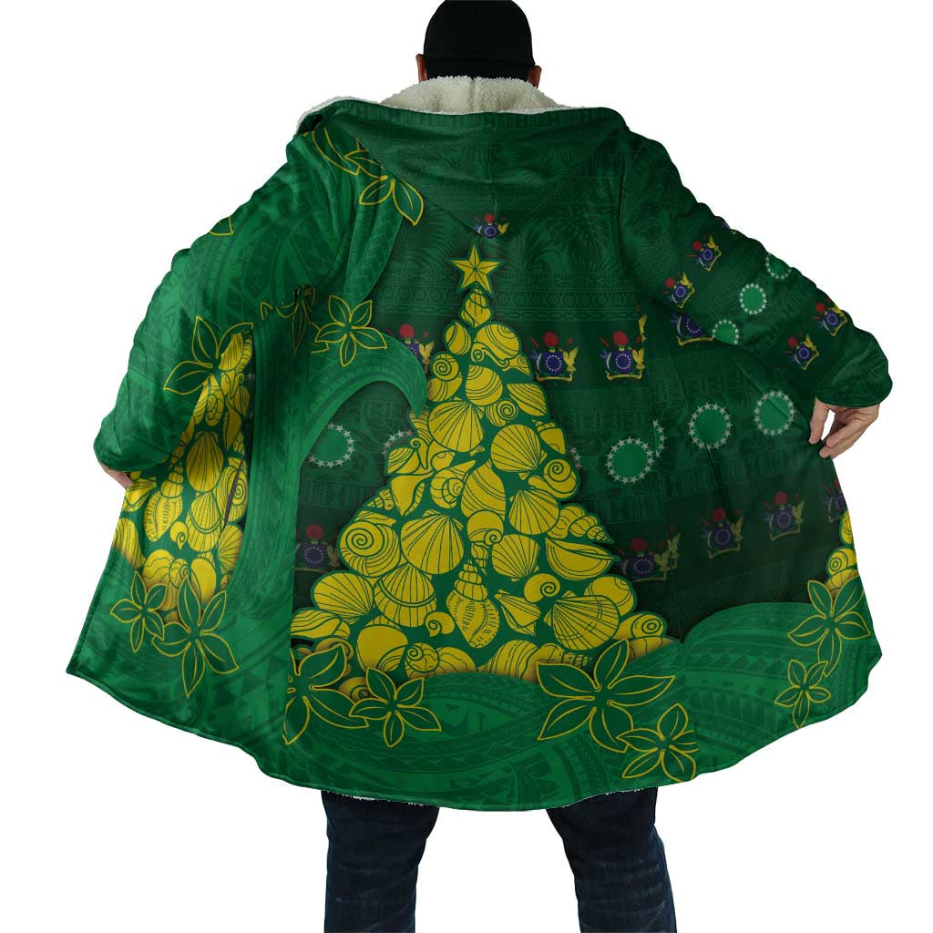 Cook Islands Christmas Cloak Seashell Xmas Tree Tribal Waves - Polynesian Pride