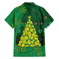 Cook Islands Christmas Family Matching Puletasi and Hawaiian Shirt Seashell Xmas Tree Tribal Waves DT05 - Polynesian Pride